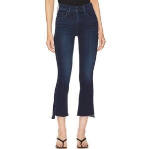 MOTHER The Insider Crop Step Fray Jeans in Movin' On Up Dark Wash Size 31